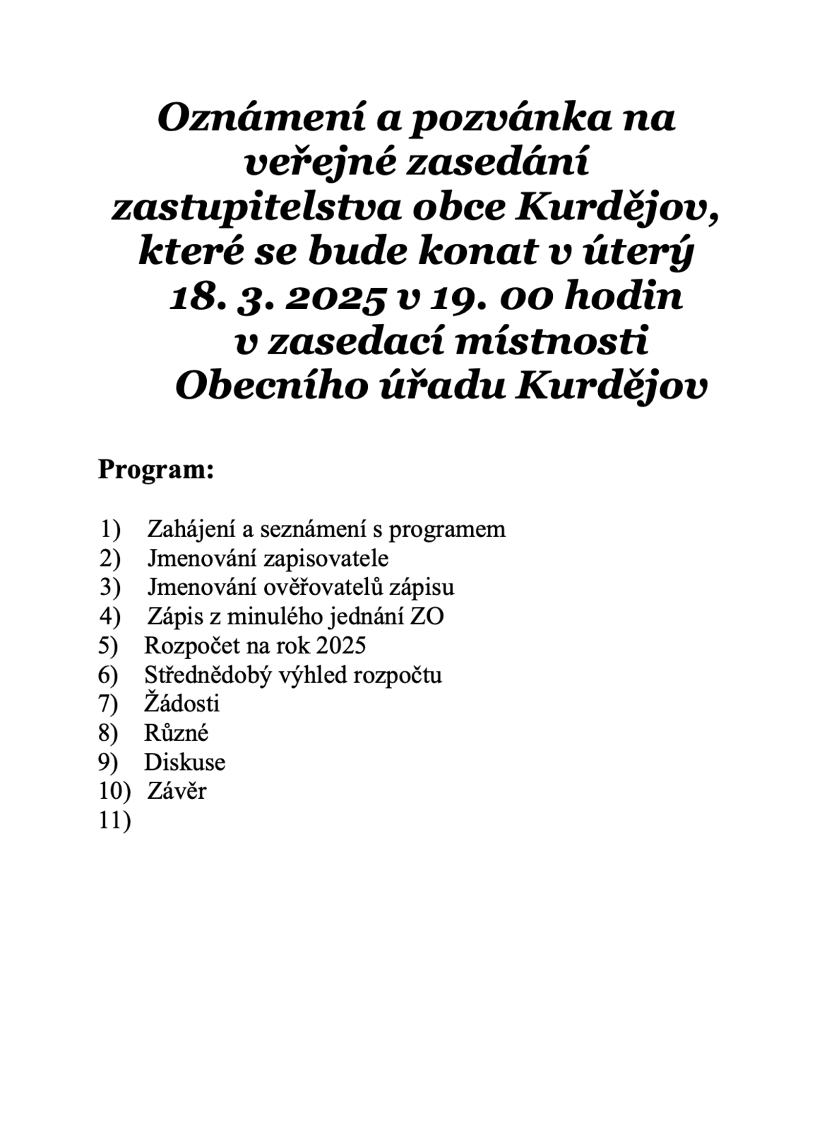 Pozvánka